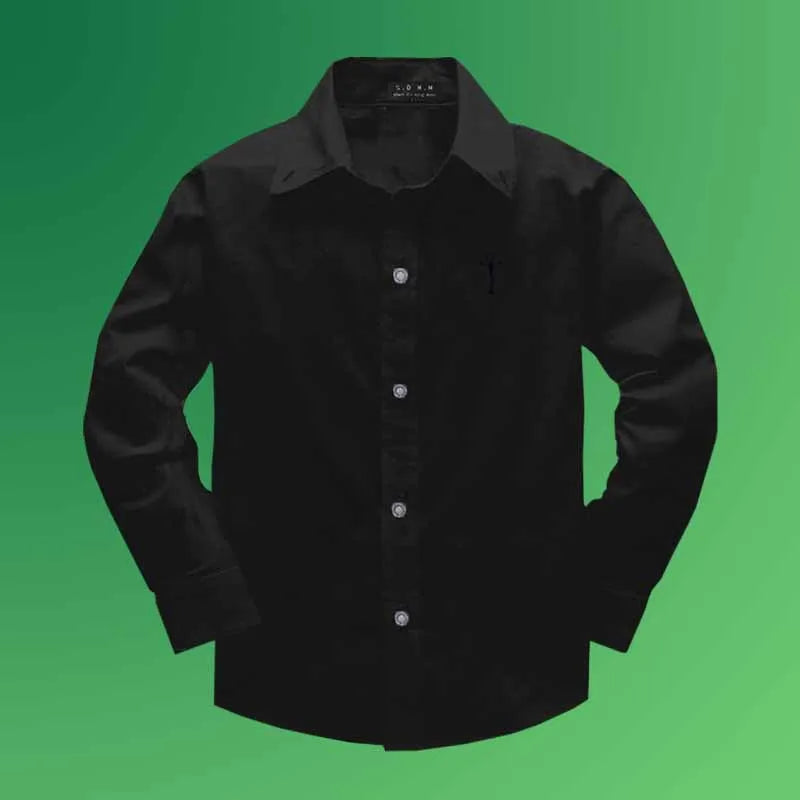 Jungen Kleidung Hemden Herbst Langarm Stickerei Kleines Pferd Muster Kinder Oberteile Geburtstagsparty Kinderhemd Schuluniform