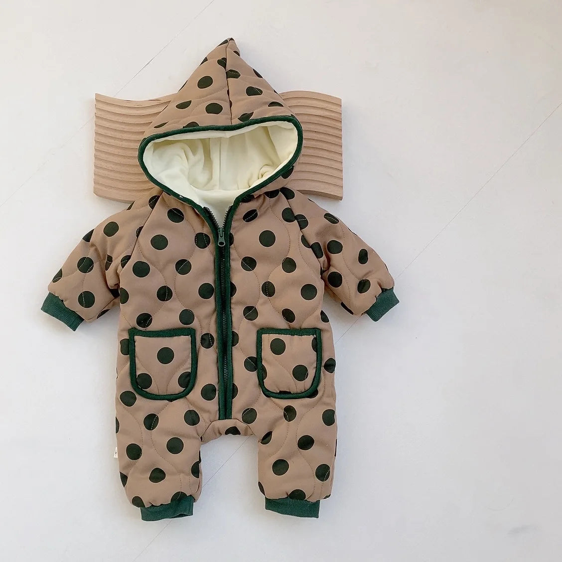 Ropa de Invierno Unisex para Bebés Recién Nacidos, Conjunto de Sudadera con Capucha y Mono con Cremallera y Estampado Floral para Niños y Niñas