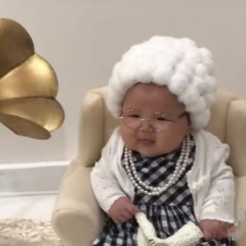 Funny Baby Photography Prop Costume Infant Girls Cosplay Grandma Clothes Outfits
