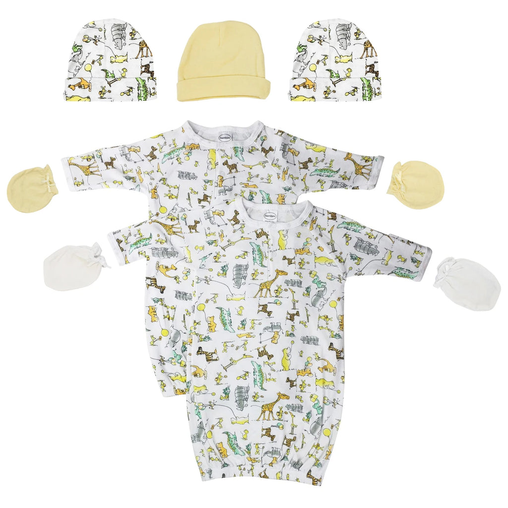 UD2 Conjunto de 7 piezas de bata unisex para recién nacido 100% algodón Ropa cómoda para bebé para invierno otoño Conjunto de 2 piezas estilo Ins NC_0732