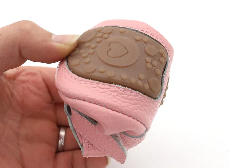 Genuine Leather first walker with T-Strap for Babies and Toddlers anti slip baby shoes for 0-24 month