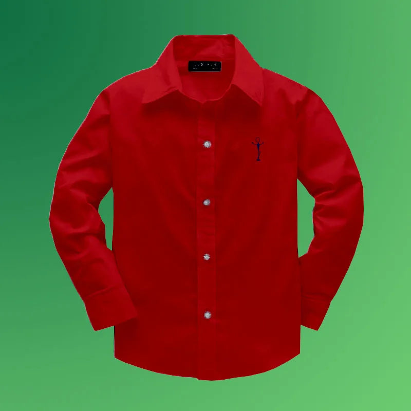 Jungen Kleidung Hemden Herbst Langarm Stickerei Kleines Pferd Muster Kinder Oberteile Geburtstagsparty Kinderhemd Schuluniform