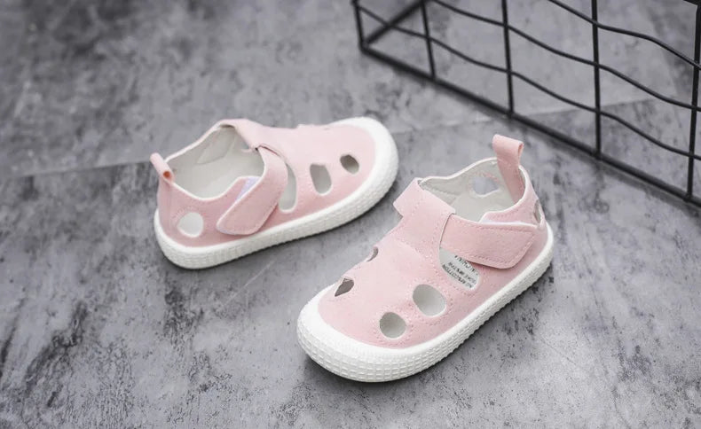 Baby Boys Sandals 2024 Spring Summer Beach Shoes for Toddlers Kids Medium Children Half Sandals Hollow Breathable for Girls Soft