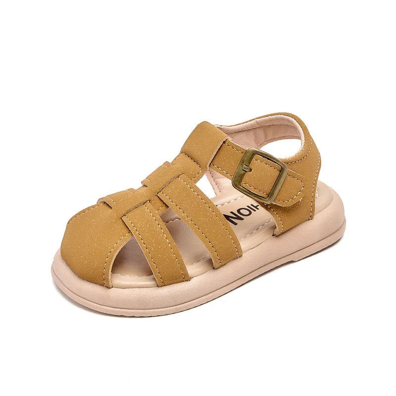 Kids Roman Sandals Summer Unisex Gladiator Style Casual Beach Shoes for Boys Girls Eco-Friendly Lightweight Outdoor Sandals