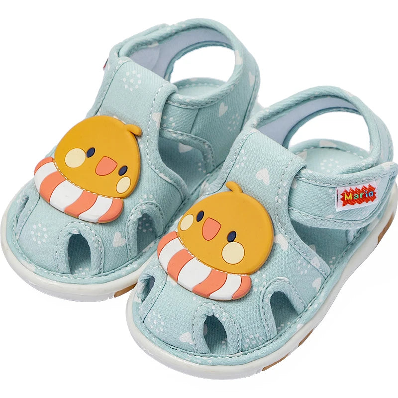 2023 Babyschuhe mit Sound süße Bibi Kleinkinderschuhe für Kinder Zeichentrick-Jungen-Sandalen für Mädchen Hasen-Infantil-Hausschuhe