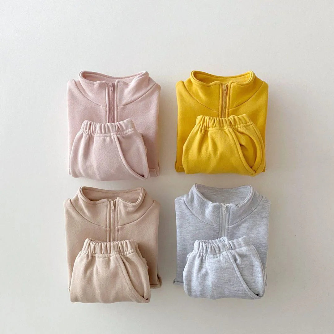 Baby Jungen Mädchen Kleider Set Säugling Kinder Baumwolle Oberteile Jacke Hose Anzug Kleinkind Jungen Sweatshirt Hosen Kleidung 2tlg/Set Trainingsanzug