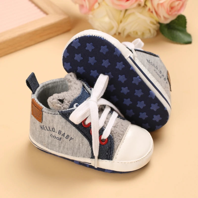 Cartoon Baby Sneakers Baby Boys Girls Canvas Shoes Non-slip Non-slip soft sole Comfortable Soft Unisex Baby Shoes 0-18M