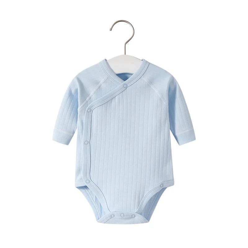 2pcs/lot Newborn Baby Clothes Rompers Cotton Infant Long Sleeves Autumn Girls Robe Solid Color Overalls Boys Ropa Bebe Clothing