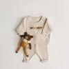 Frühlingsmode Aktiver Stil Babykleidungsset Neugeborenen-Sweatshirt- und Hosenanzug für Jungen und Mädchen