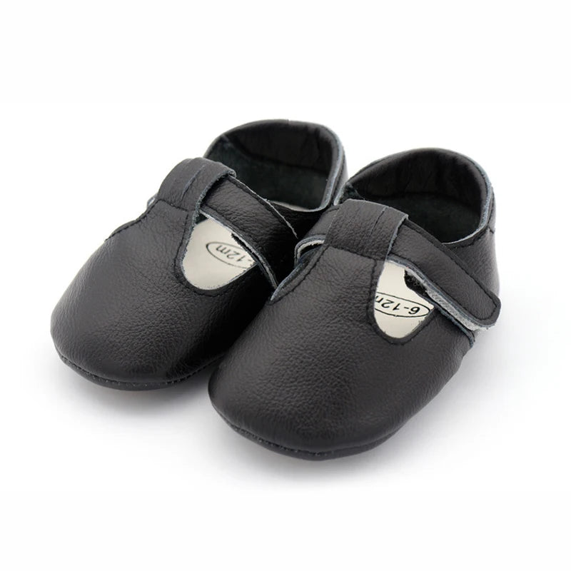 Genuine Leather first walker with T-Strap for Babies and Toddlers anti slip baby shoes for 0-24 month