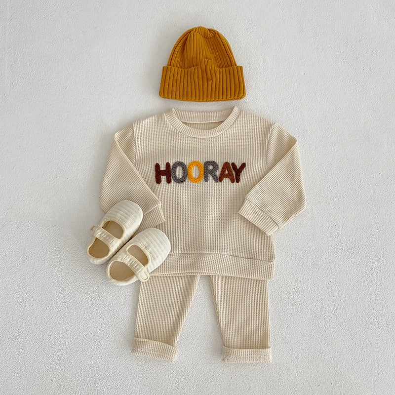 Spring Fashion Baby Clothing Baby Girl Boy Clothes Set Newborn Sweatshirt + Pants Kids Suit Outfit Costume Sets Accessories