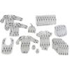 UD2 Set de 13 Piezas de Ropa de Bebé Recién Nacido con Estampado de Flechas 100% Algodón Estilo Ins para Niñas para Otoño