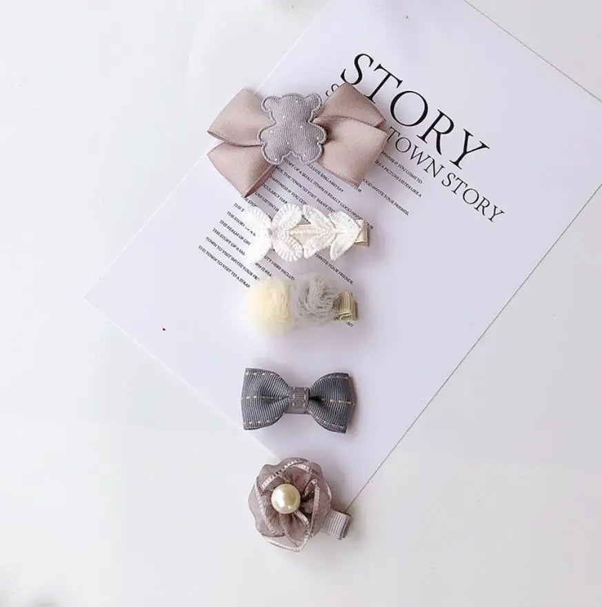 New Children Cute Cartoon Flower Hairpins Barrettes Girls Lovely Colors Hair Clips Kids Baby Sweet Hair Accessories