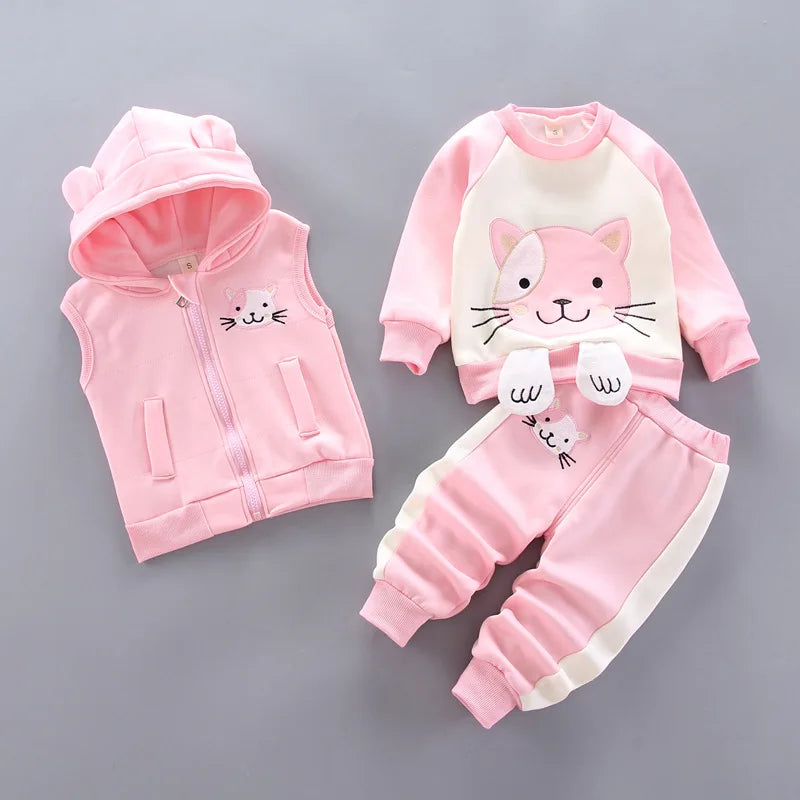 Newborn Baby Boys Clothes 2023 Autumn Baby Girls Clothes Hoodie+Pant Outfit Kids Costume Suit Infant Clothing For Baby Warm Sets