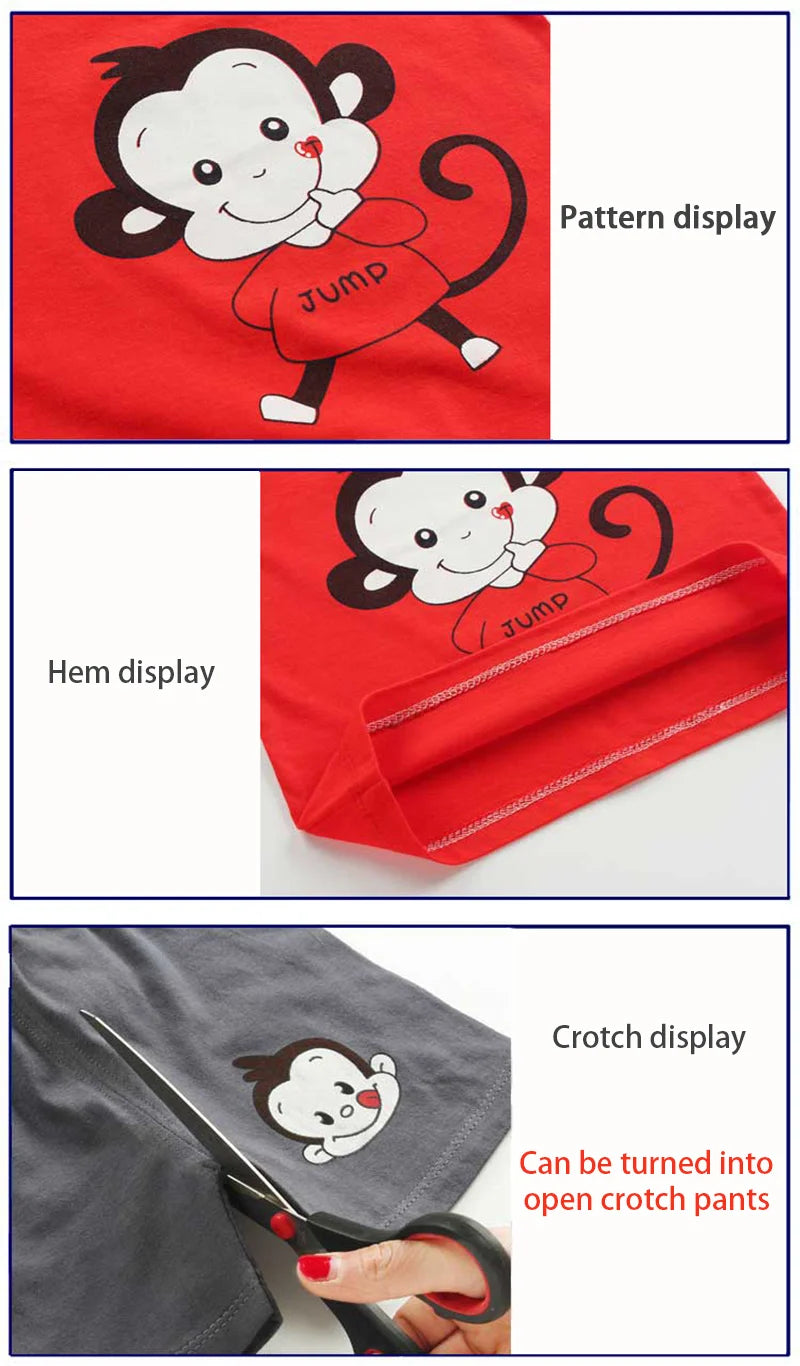 Conjunto de ropa para niños Bebé Niño/Niña Camiseta + Pantalones cortos Ropa de verano Algodón Dibujos animados Chándal casual para niños Conjunto de ropa para bebés