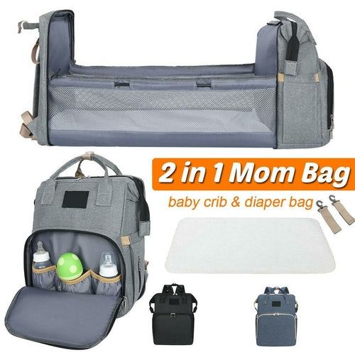 Wickeltasche für Kinderwagen mit Babybett