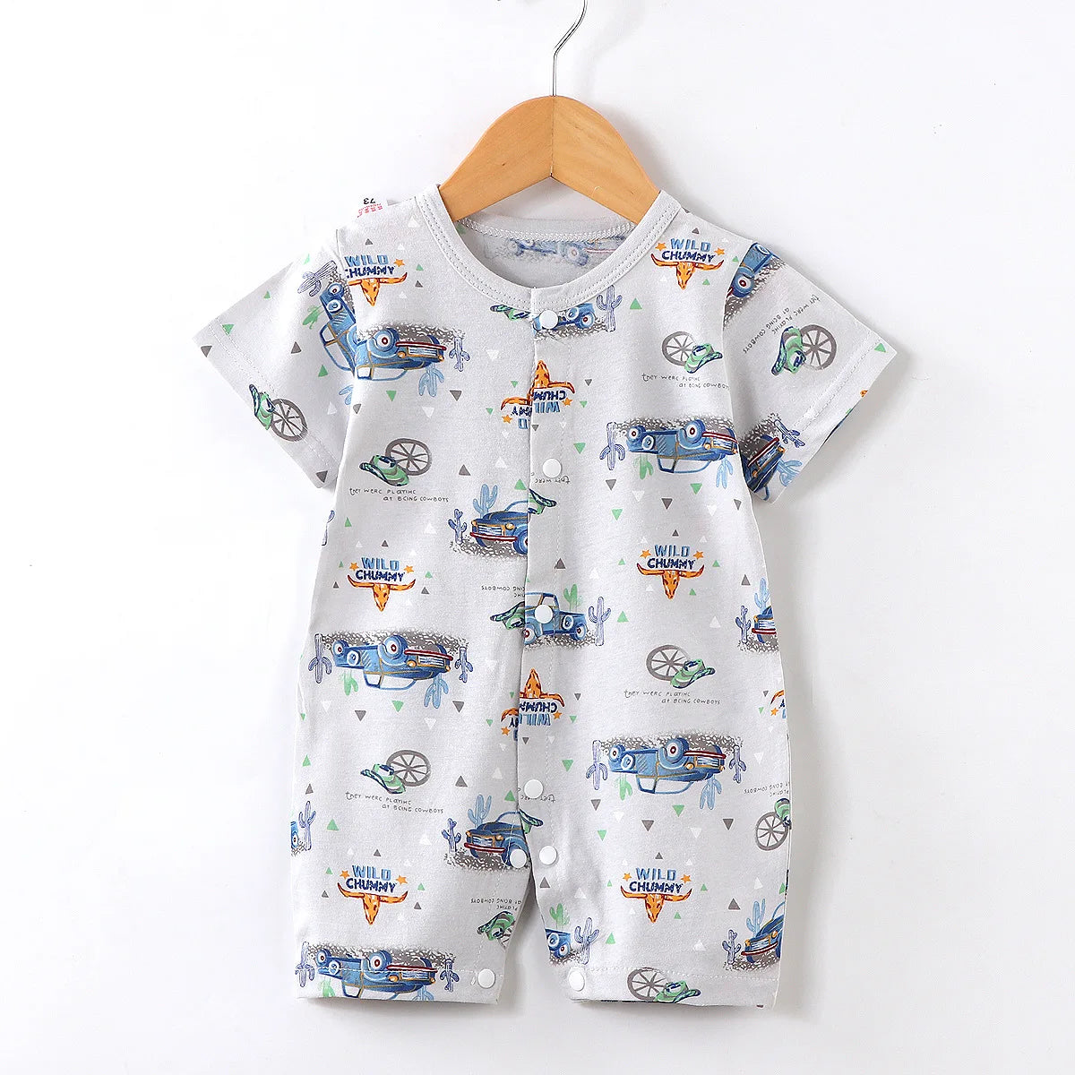 New Baby Newborn Clothes Baby Short-sleeved Jumpsuit 0-2 Years Old Boys Girls Romper Children Wrapping Clothes