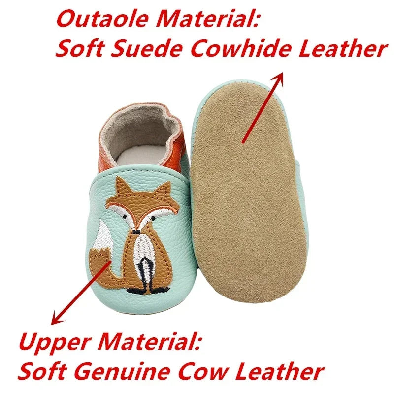 Zapatitos de bebé de piel de vaca suave, patucos para recién nacidos, para bebés, niños y niñas, mocasines pantuflas para primeros pasos.
