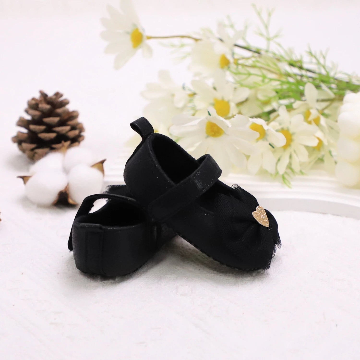 Baby Steps Schuhe Babys erste Lauflernschuhe Babyschuhe Atmungsaktiv Rutschfest Mädchen Modeschuhe Prinzessinnen Spitzenstil