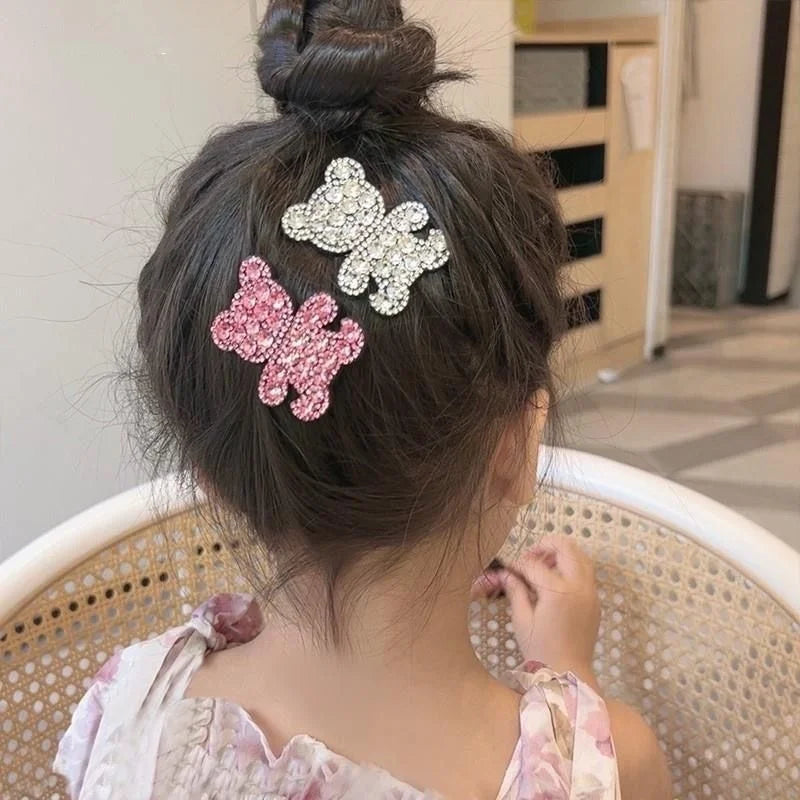 1 Stück Neue Prinzessin Kleiner Bär Mädchen Süße Haarnadeln Kinder Kopfbedeckung Haarspange BB Haarclips Haarschmuck