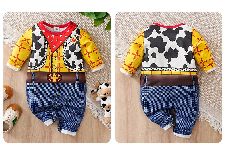 0-24 meses recién nacidos ropa de bebé enterizo de dibujos animados, anime, manga larga, pantalones, banquetes, primavera, otoño, moda, ropa de neón