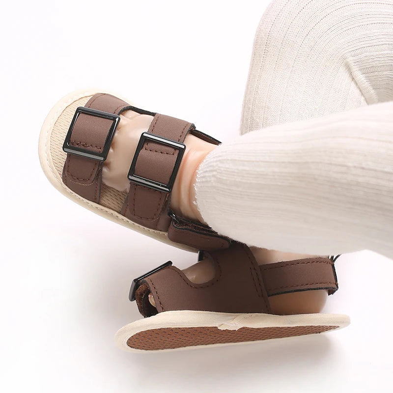 Baby Shoes Summer Collection For Boys Aged 0-1 Including Ankle Sandals and Baby Walking Shoes