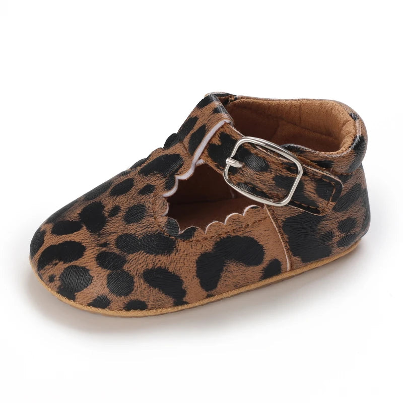 Zapatos de Bebé Clásicos Rayas Cuero Niño Niña Multicolor Suela de Goma Antideslizante Primeros Pasos Mocasines de Bebé