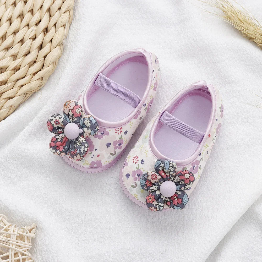 Zapatos de Bebé para Niñas, Flores Coloridas, Zapatos de Princesa, Bebé y Niño Pequeño, Algodón Suave, Antideslizantes, Primeros Pasos, 0-18 Meses