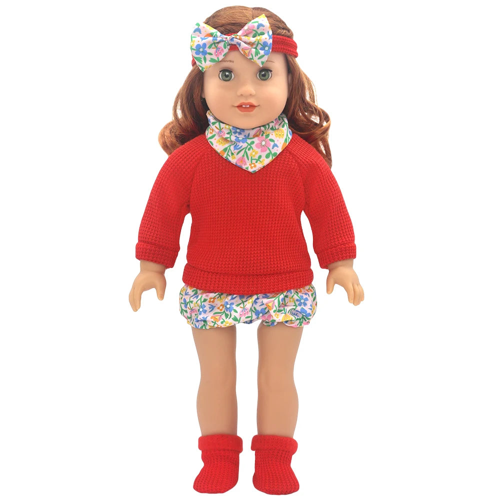 Baby Born Doll Outfits For 13-18 Inch Newborn Doll Cute Jumpers Rompers Suit+Shoes Doll Accessories Festival Birthday Gift