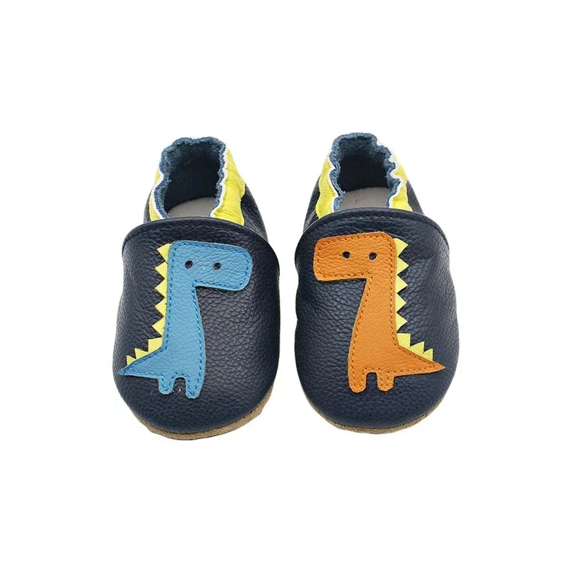Zapatitos de bebé de piel de vaca suave, patucos para recién nacidos, para bebés, niños y niñas, mocasines pantuflas para primeros pasos.