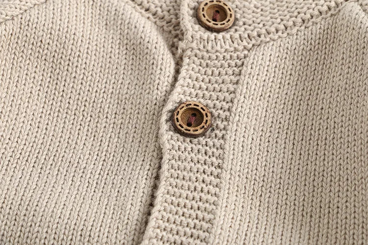 Baby Girl Clothing Cotton Knit Mushroom Embroidered Onesie Bodysuit and Beanie 0-3Y Baby Boy Clothes Cardigan Casual Outfit