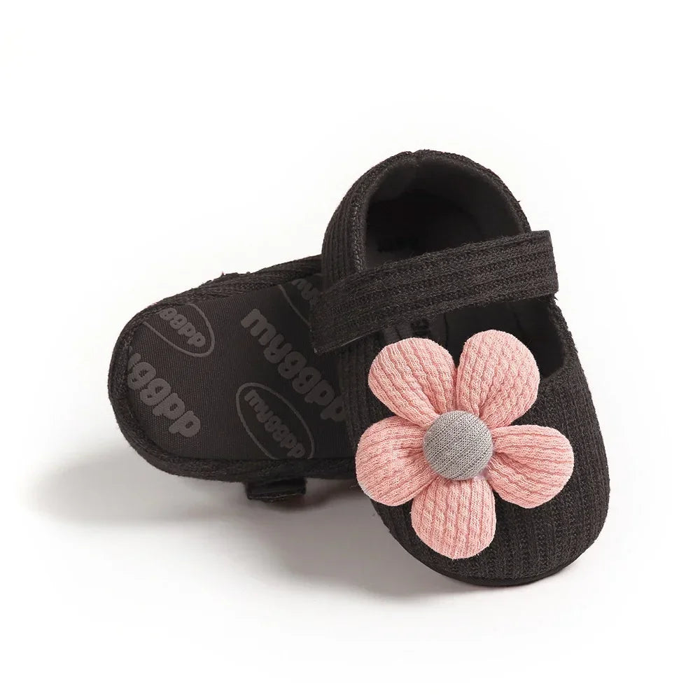 Newborn Baby Shoes Cute Bow-Knot Soft Sole Non-Slip Infant Walking Shoes for Girls 0-18 Months Princess Style First Walkers