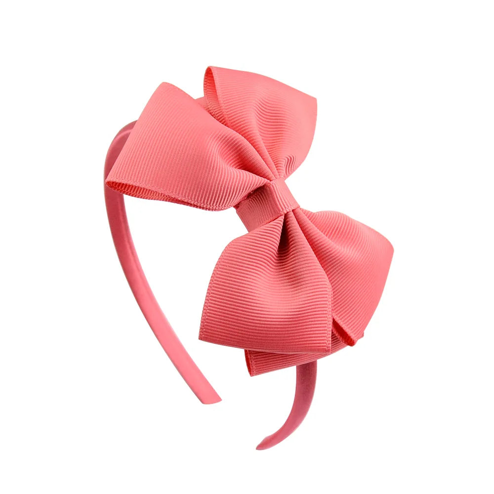 1 Piece Ribbon Handmade Hair Bows Hairbands for Baby Girls 20 Colors Cute Bowknot Solid Color Headband Headwear Hair Accessories