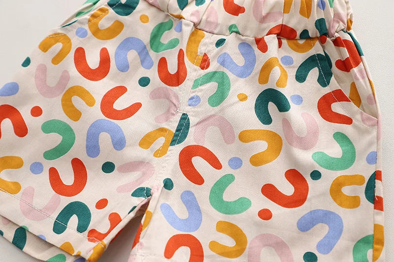 Nuevo Traje de Ropa de Verano para Bebés, Conjuntos Infantiles, Camisa de Letras de Moda para Niños, Pantalones Cortos, 2 Piezas/Conjuntos, Disfraz Casual para Niños Pequeños, Chándales para Niños