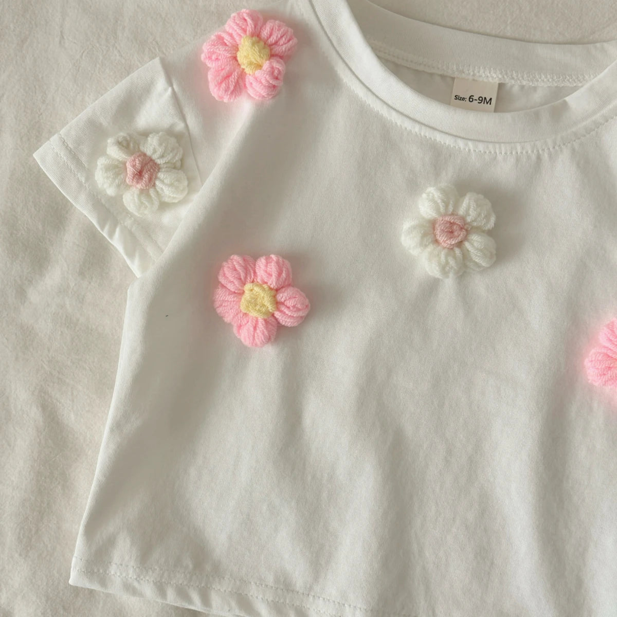 Summer Baby Girls Clothes Set Cartoon flower T-shirt+Shorts Leisure Home Clothing Suitable for babies aged 0-3 years old