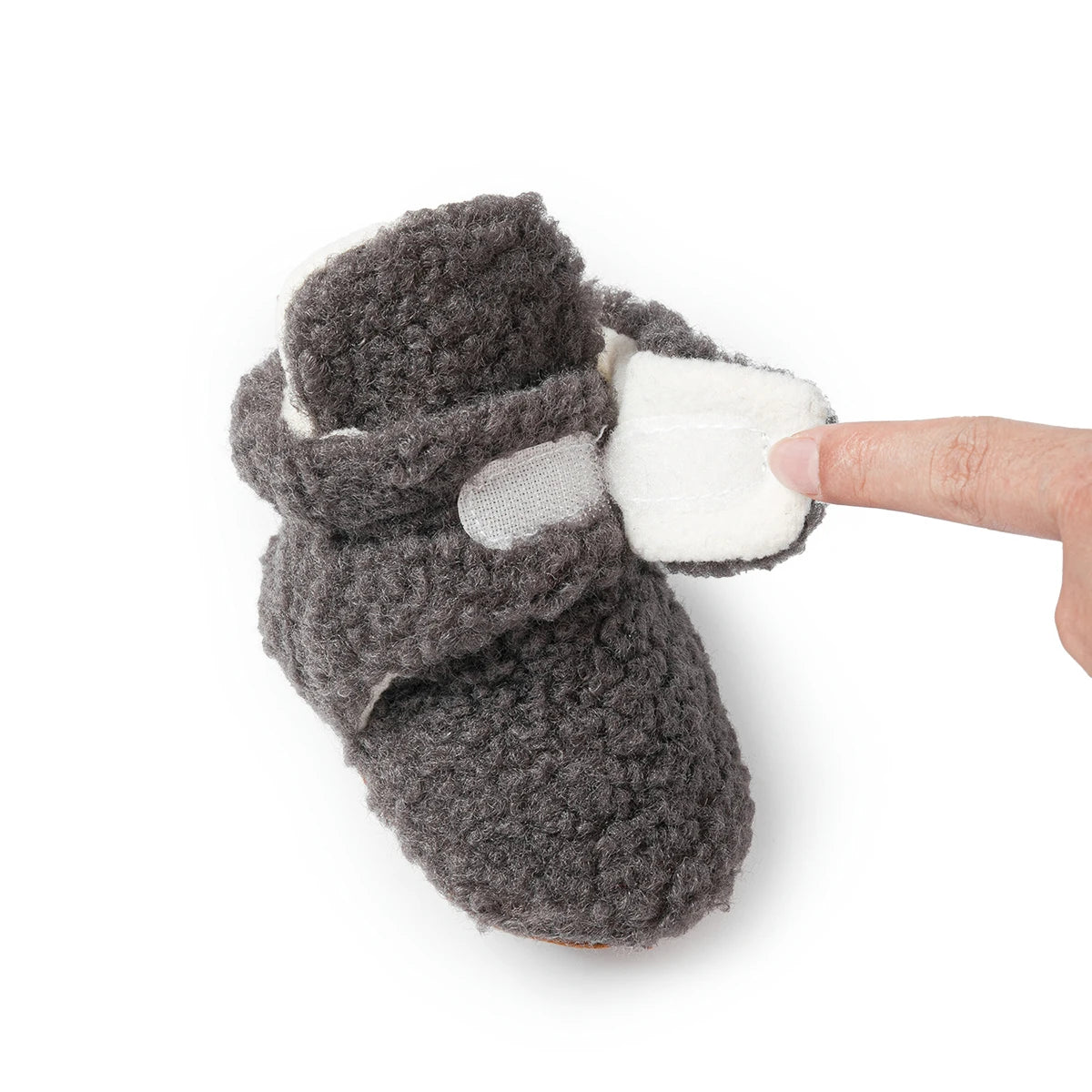 Meckior Botines de forro polar para bebé, zapatillas para bebé, niña y niño, antideslizantes, suela blanda, calcetines para bebé, primeros andadores de recién nacido, zapatos cálidos para cuna