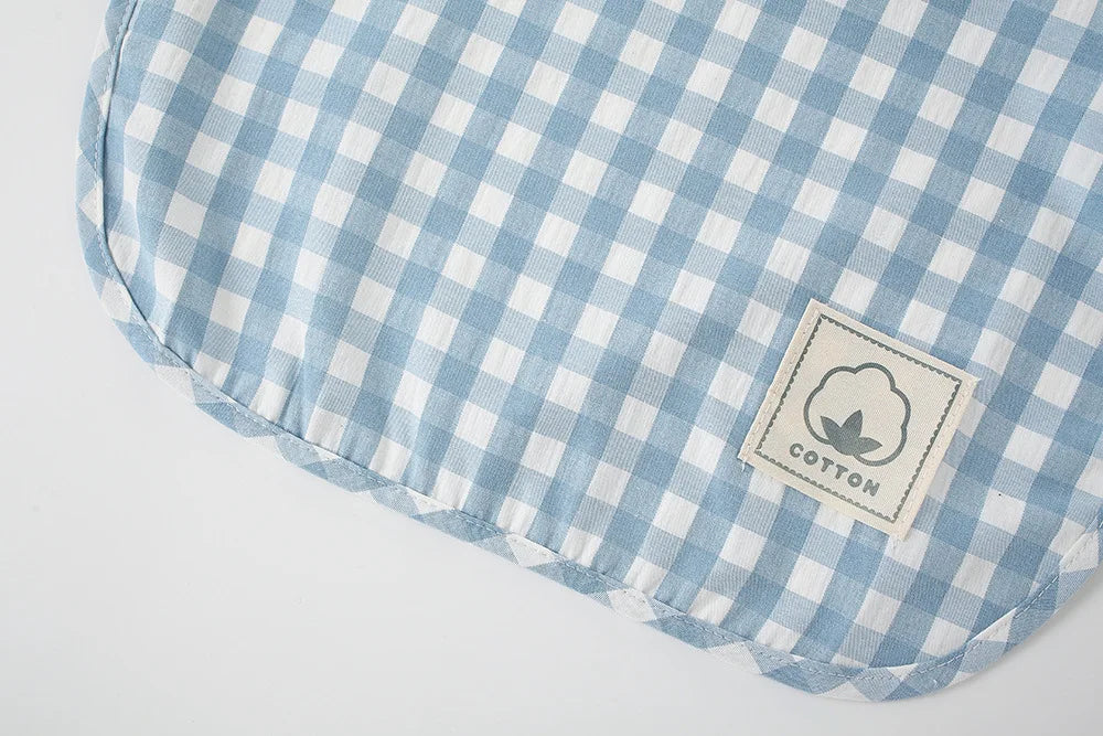 Peto de comida de verano para bebés, petos impermeables para niños y niñas, ropa de niños, delantal sin necesidad de lavar, petos de algodón a cuadros sin mangas