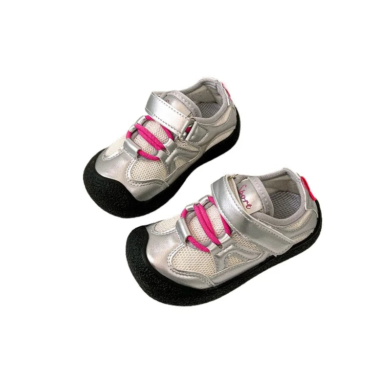 Baby Casual Shoes Toes Capped Toddler Kids Walking Shoes Soft Bottom Non-slip 2026 New Fashion Kids Sports Shoes Breathable