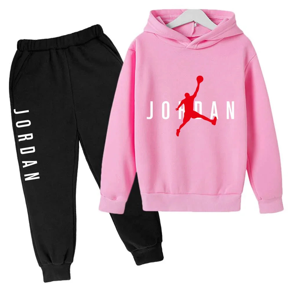 New Children's and Boys' Clothing Autumn Baby Girls' Clothing Children's Brand Hoodie 2 Pieces/Set Casual Sportswear