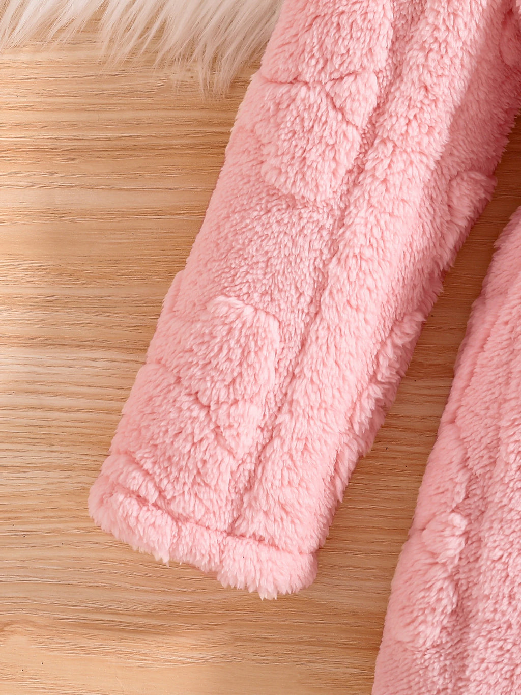 Abrigo de terciopelo rosa con capucha, cálido, casual, para el hogar, moda infantil de primavera y otoño para niñas 4-8Y1