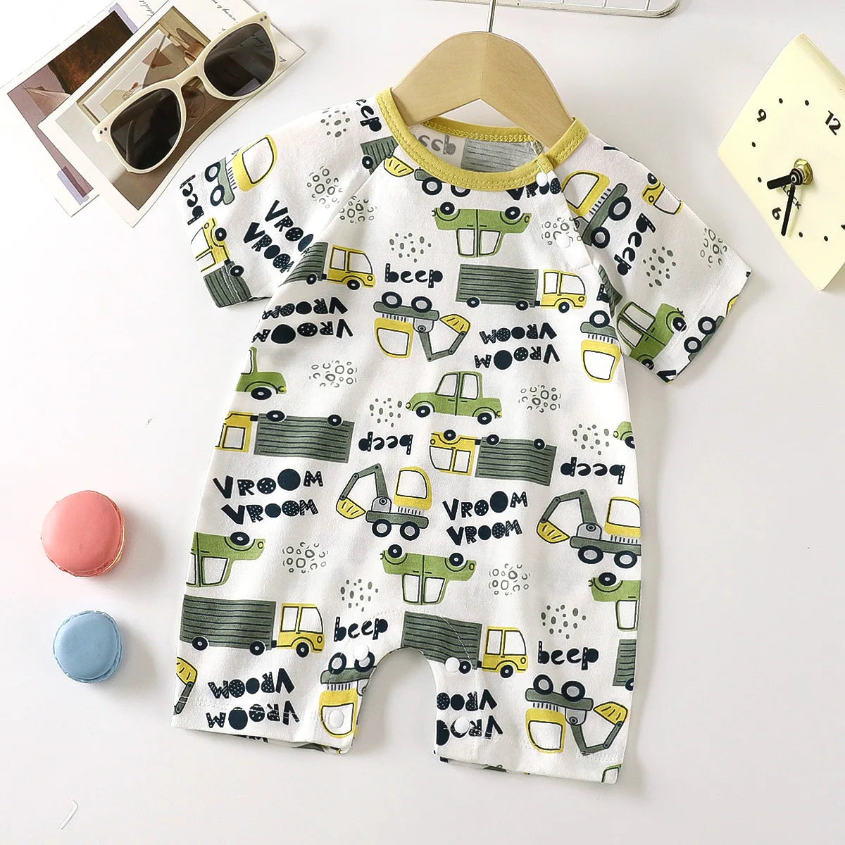 Newborn Baby Clothing Boys Girls Baby Clothes item Cotton Bodysuit Summer Short Sleeve Romper Infant Toddler Sleepwear