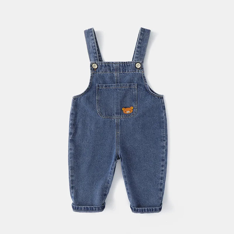 2024 Mode Frühling Herbst Kinder Jumpsuit Jungen Mädchen Cartoon Jeans Latzhose Kinderhosen Fashion Kleinkind Freizeit 0-5 Jahre