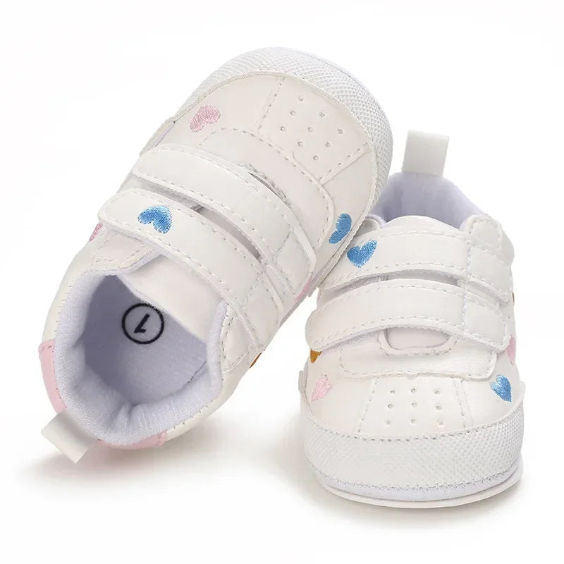 Zapatos de bebé de 0 a 1 año, suela de goma, para primavera y otoño, para niños y niñas, zapatillas de ocio para bebés que empiezan a caminar