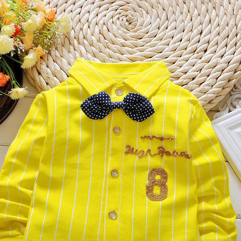Kinder Jungen Kleidung Baby Casual Fliege Hemd + Hose 2-teilige Sets Sommer Kleinkind Denim Outfits Kinder Anzüge Kleinkind Kleidung BC1219