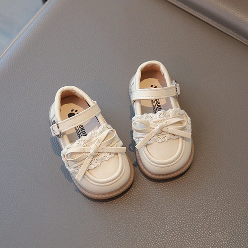 Elegant Baby Shoes Spring Autumn Girls Princess Walking Shoes Fashion Versatile Children's Leather Shoes Kids Flats Breathable