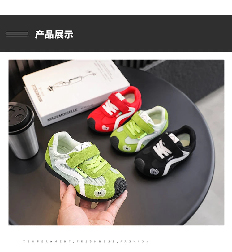 Baby Walking Shoes New Style Girls Retro Style Soft Sole Non Slip Casual Shoes Boys Breathable Versatile Forrest Gump Shoes