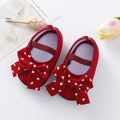 Mädchen Ballerinas mit Anti-Rutsch Weicher Sohle, Süße Schleife Schuhe Neugeborene Prinzessin Hochzeitsschuhe Kleinkind Lauflernschuhe 0-12M