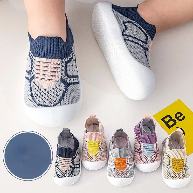 Baby Schuhe Anti-Rutsch Atmungsaktive Krabbelschuhe mit Gummisohle für Kinder Jungen Mesh-Schuhe Weiche Sohle Baby Mädchen