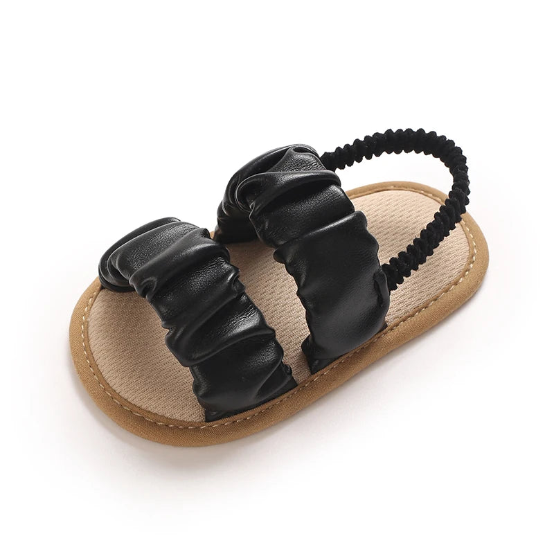 Solid Color Baby Sandals For Summer Soft Soled Non Slip Baby Walking Shoes For 0-18 Months Breathable And Anti Drop Shoes