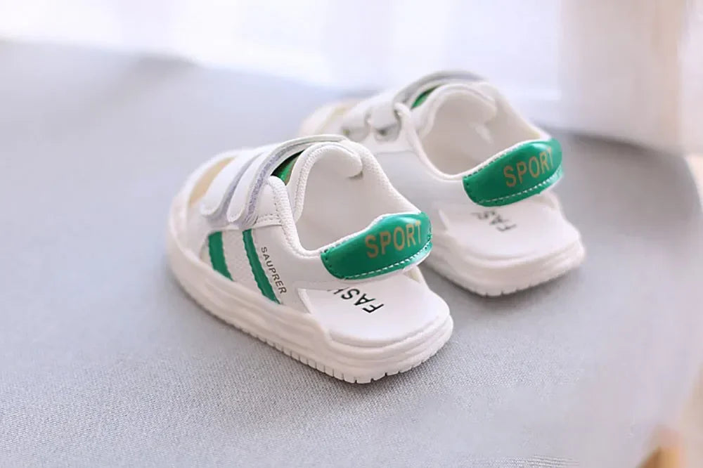 Fashion Baby Sandals Trendy Closed-Toe Sandals Children Toddler Walking Shoes Kids Outdoor Anti-Slip Soft and Comfortable Shoes